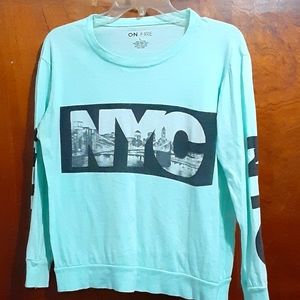 Long sleeve turquose shirt